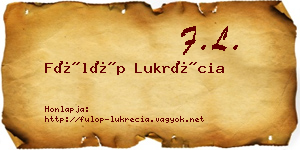 Fülöp Lukrécia névjegykártya